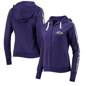 NWT Baltimore Ravens Game Changer Raglan Full Zip Hoodie by Carl Banks
